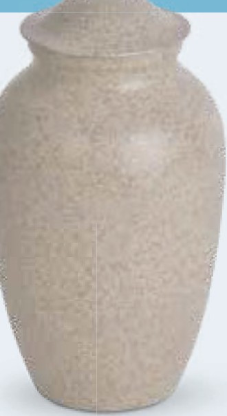 Tan Decorative Metal Urn
